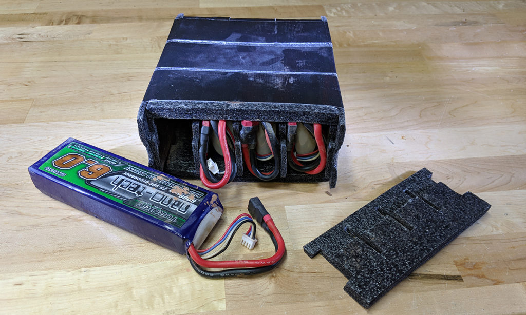 Custom Foam LiPo Battery Holder